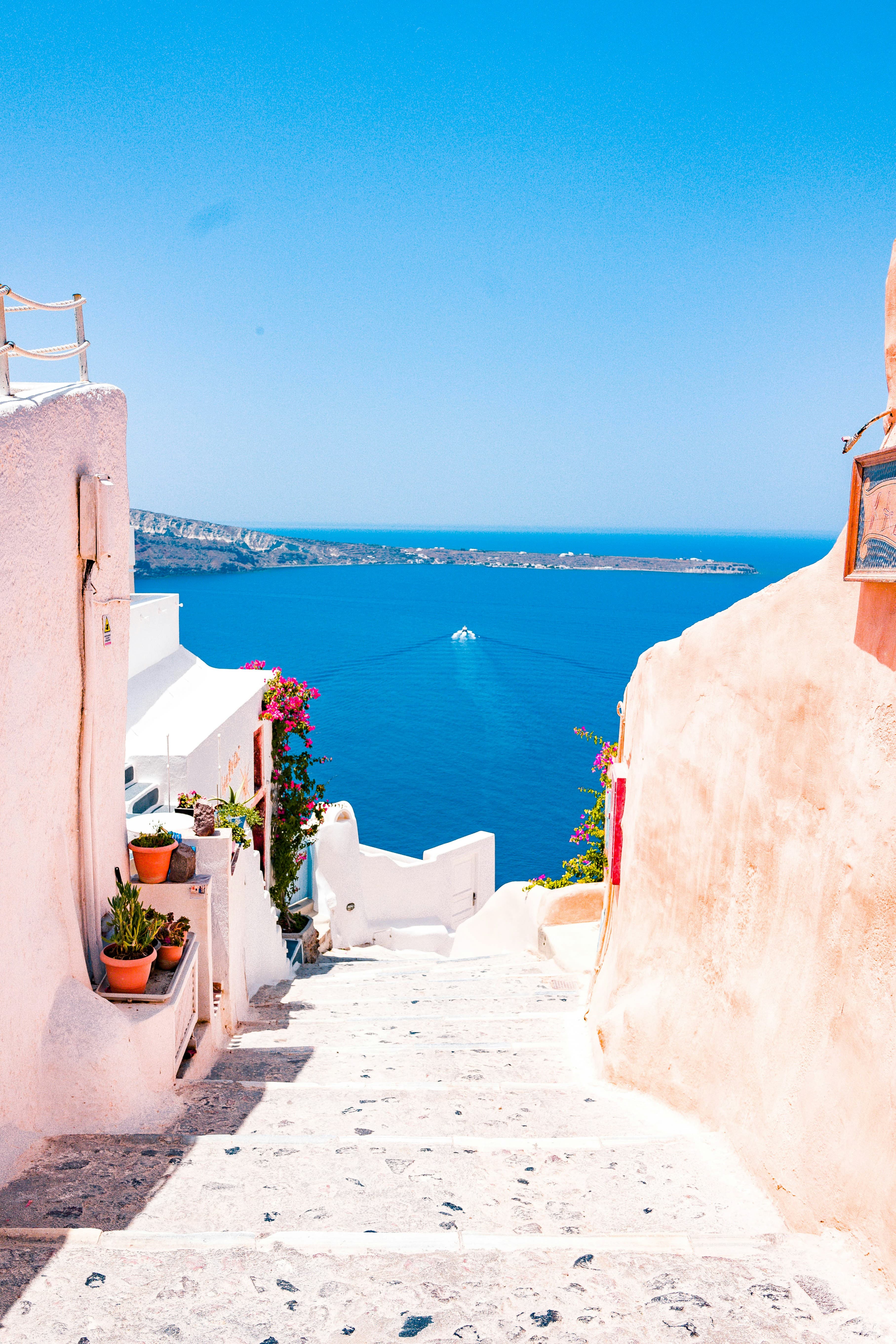 The Amalfi Coast with colorful cliffside buildings and sea